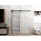 Sartodoors Sturdy Barn Door 36 x 96in, Light Grey Oak W/ Frosted Glass, 6.6FT Rail Hangers Heavy Hardware Set QUADRO4445BD-B-OAK-3696 - alternate 9